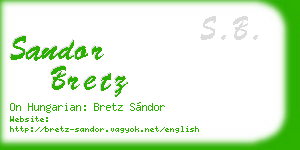 sandor bretz business card