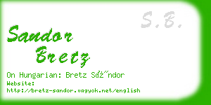 sandor bretz business card